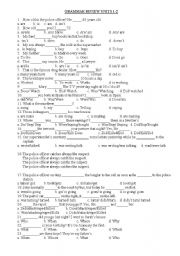 English Worksheet: present tenses Vs past ones