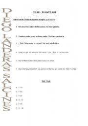 English worksheet: To Be To have got exercises