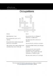 English worksheet: Occupations