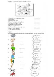 English Worksheet: starters YLE cambridge exam