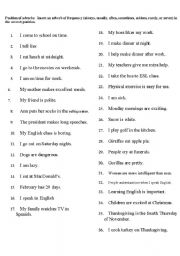 English Worksheet: Adverbs of frequency