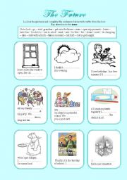 English Worksheet: The Future - 2 pages