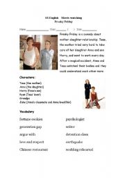 English Worksheet: Freaky Friday - extended writing tasks for describing clothes