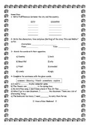 English worksheet: Reading Street 2.1 Iris and Walter Worksheet