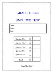 English worksheet: Test Sheet