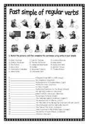 English Worksheet: FAMOUS PEOPLE