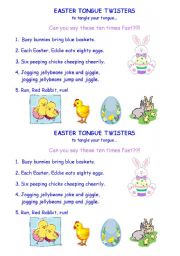 Easter Tongue twisters