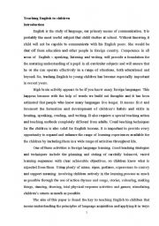 English Worksheet: teaching english to children