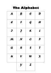 English worksheet: Alphabet ready to fill in