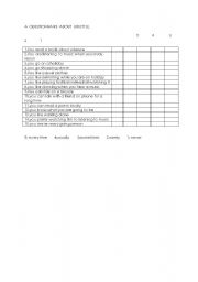 English Worksheet: questioannaire