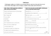 English Worksheet: English tshirt slogans