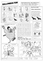 English Worksheet: Halloween Fun