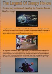 English Worksheet: The Legend of Sleepy Hollow (Halloween Lesson)