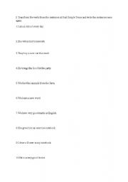 English worksheet: Past Simple worksheet