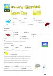 English worksheet: Fools Garden - Yellow Tree (song)