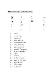 English worksheet: Internet Punctuation