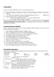 English Worksheet: Collocations exercise