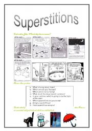 English Worksheet: Superstitions part1