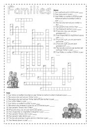 English Worksheet: FAMILIES