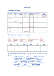 English Worksheet: To Be