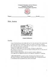 English Worksheet: a goodreference