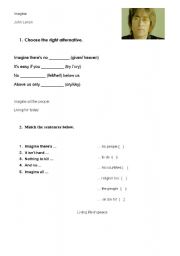 English Worksheet: Imagine - John Lennon