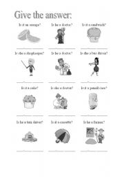 English Worksheet: Short answers