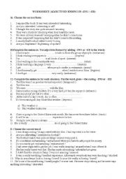 English Worksheet: adjectives -ed -ing
