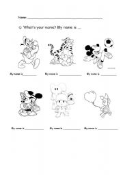 English Worksheet: Whats your name?