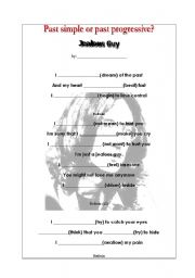 English worksheet: Jealous Guy - past simple or past continuous?