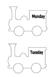 English Worksheet: TRAIN-DAYS 