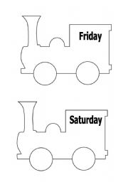 English Worksheet: TRAIN-DAYS - PART II