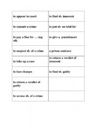 English worksheet: Crime vocabulary 