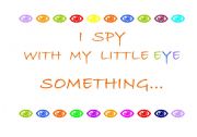 English Worksheet: GAME: I  SPY