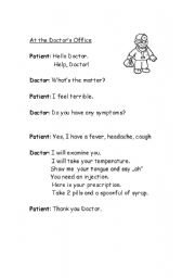 English Worksheet: At the doctors office