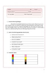 English Worksheet: 5th form English Test