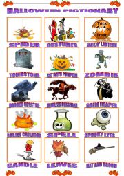 English Worksheet: HALLOWEEN PICTIONARY PART 2