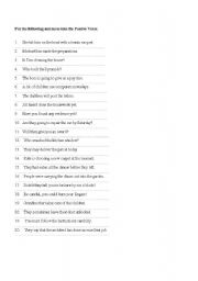 English Worksheet: The Passive Voice