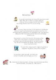 English worksheet: My Love Story