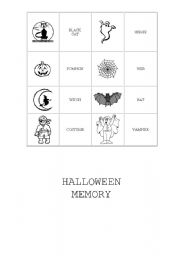 English worksheet: HALLOWEEN MEMORY