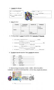 English Worksheet: VERB TO BE AND COUNTRIES