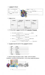 English worksheet: VERB TO BE AND COUNTRIES