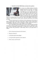 English Worksheet: Child Labor