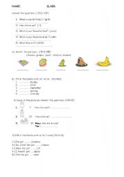 English worksheet: exam 