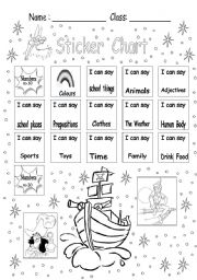 English Worksheet: Sticker chart.Its motivating for pupils.