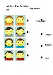 English Worksheet: Match the Emotion