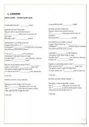 English Worksheet: All Souls Night - Halloween -a  song, plus reading, speaking 