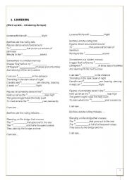 English worksheet: All Souls Night - Halloween -a  song, plus reading, speaking 