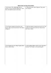 English Worksheet: Thanksgiving