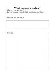 English Worksheet: What are you wearing?